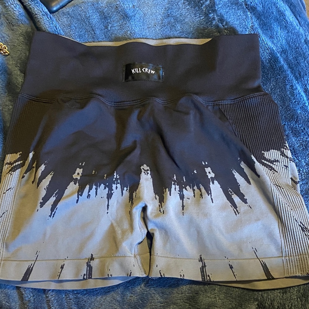 Kill Crew Women's Black and Gray Bike Shorts